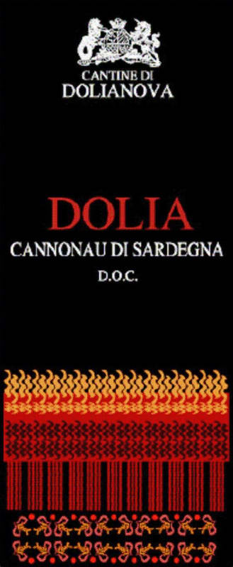 Cantine di Dolianova Cannonau di Sardegna Dolia 2010 Front Label