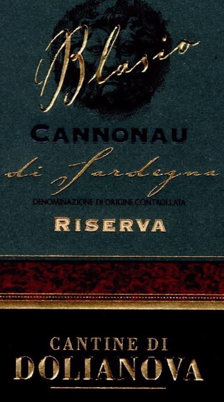 Cantine di Dolianova Blasio Cannonau di Sardegna Riserva 2007 Front Label