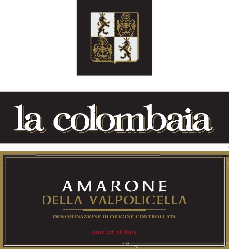 Montresor La Colombaia Amarone della Valpolicella 2012 Front Label