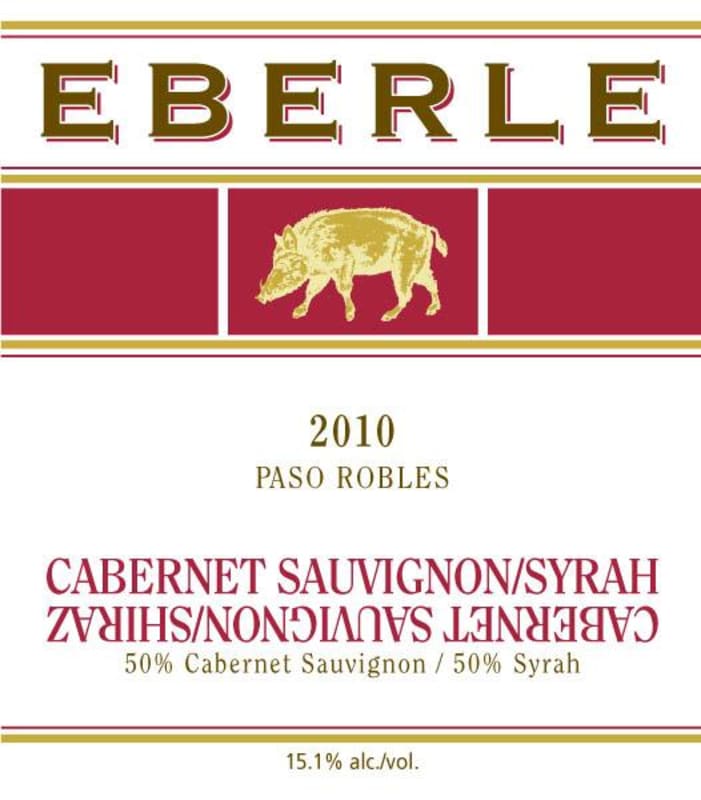 Eberle Cabernet Sauvignon - Syrah Blend 2010 Front Label