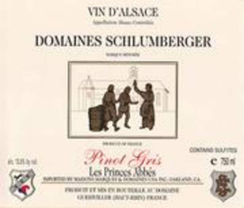 Domaines Schlumberger Pinot Gris 1996 Front Label