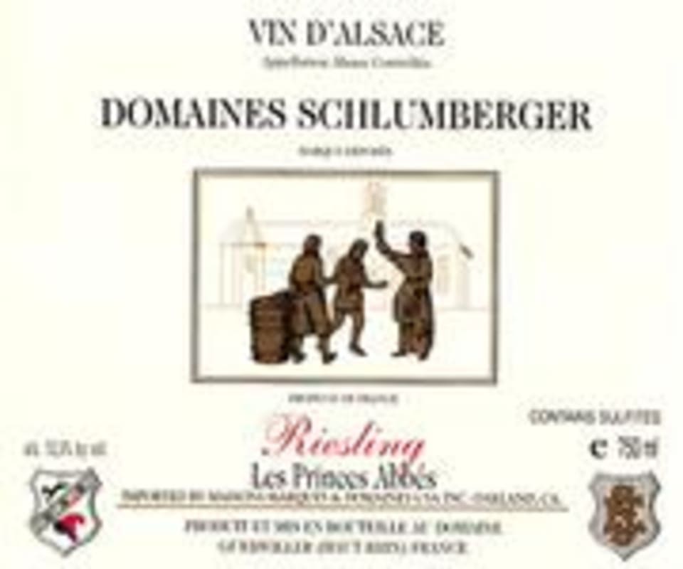Domaines Schlumberger Les Princes Abbes Riesling 1995 Front Label