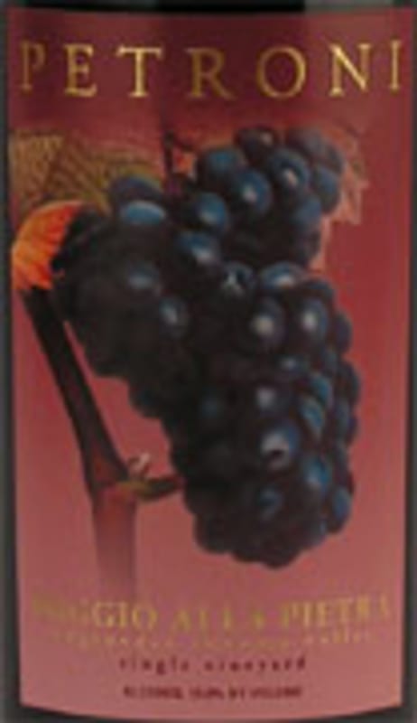 Petroni Vineyards Poggio Alla Pietra 2000 Front Label