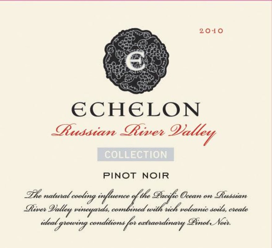 Echelon Collection Pinot Noir 2010 Front Label