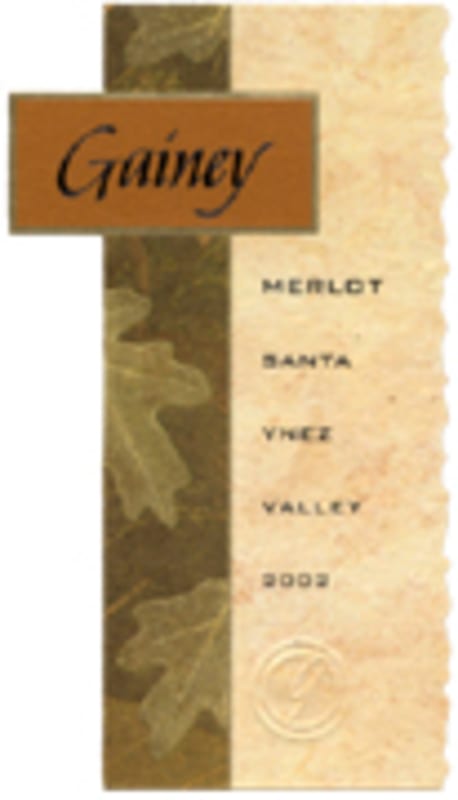 Gainey Merlot 2002 Front Label