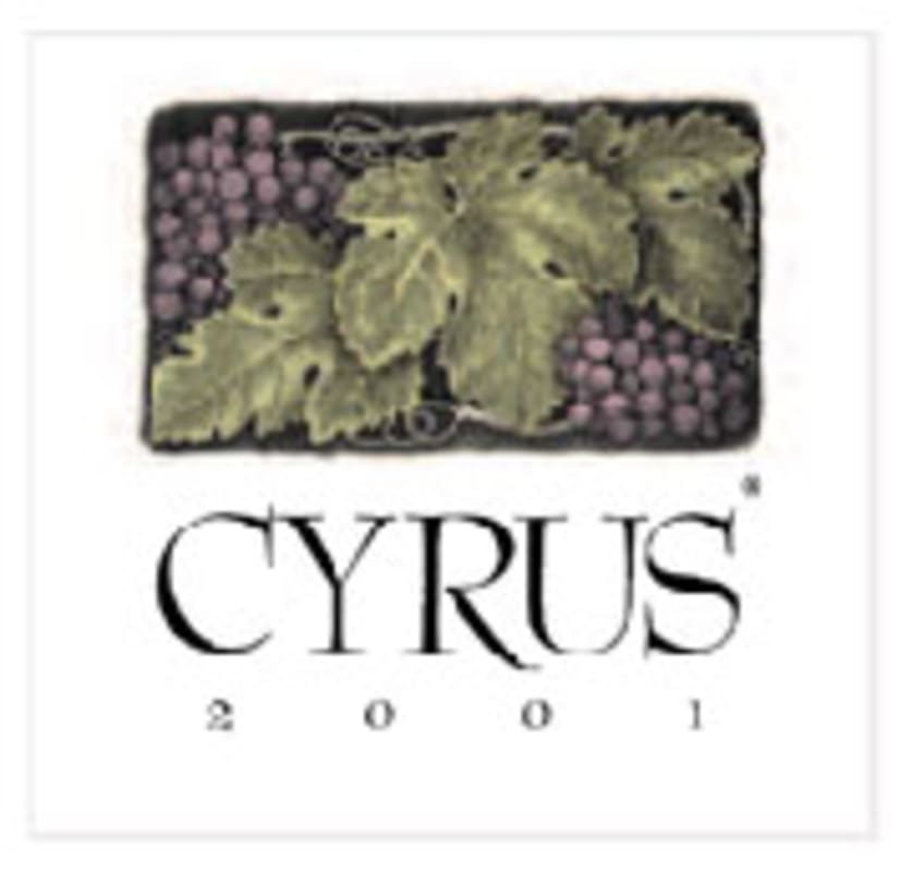 Alexander Valley Vineyards Cyrus 2001 Front Label