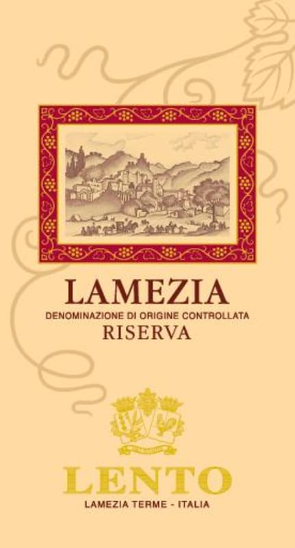 Cantina Lento Lamezia Lamezia Riserva 2010 Front Label