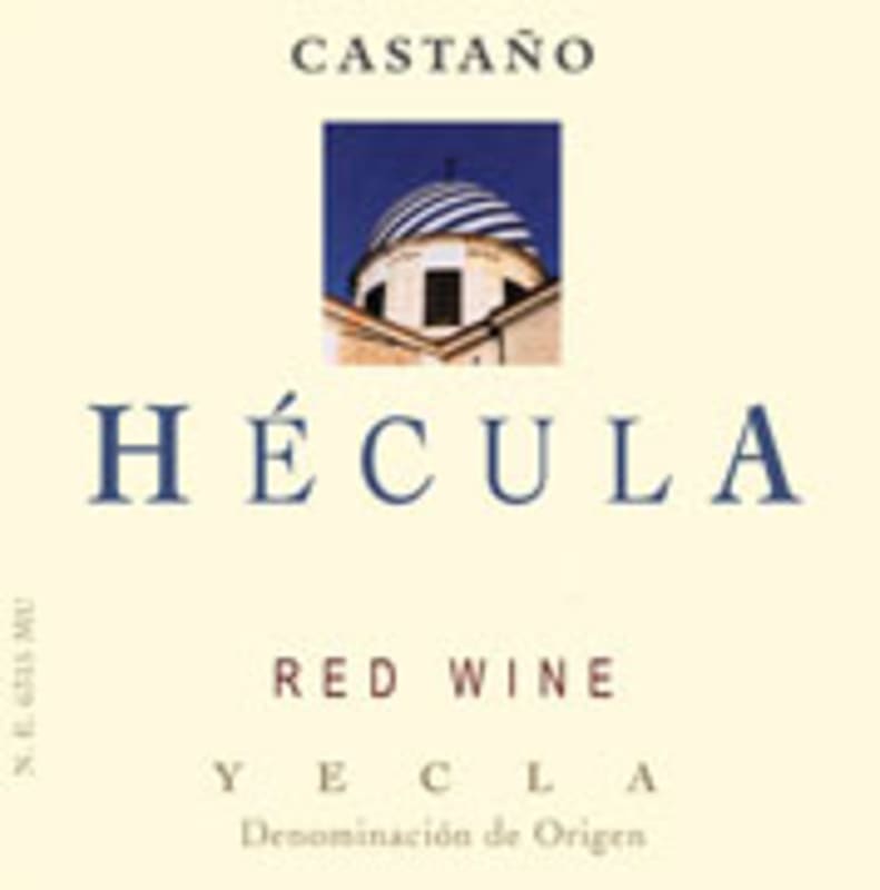 Bodegas Castano Hecula 2003 Front Label