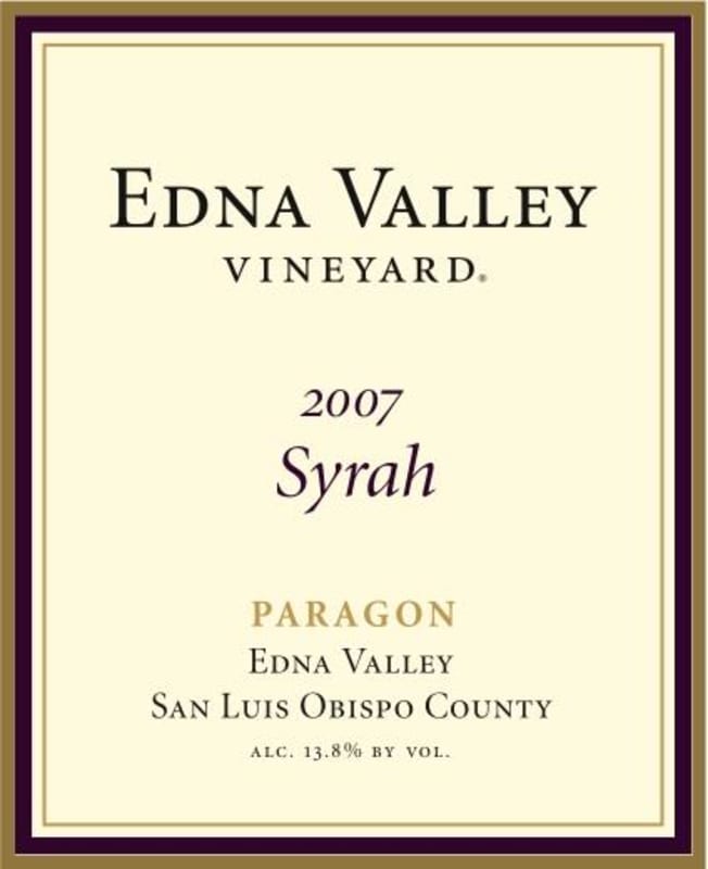 Edna Valley Vineyard Paragon Syrah 2007 Front Label