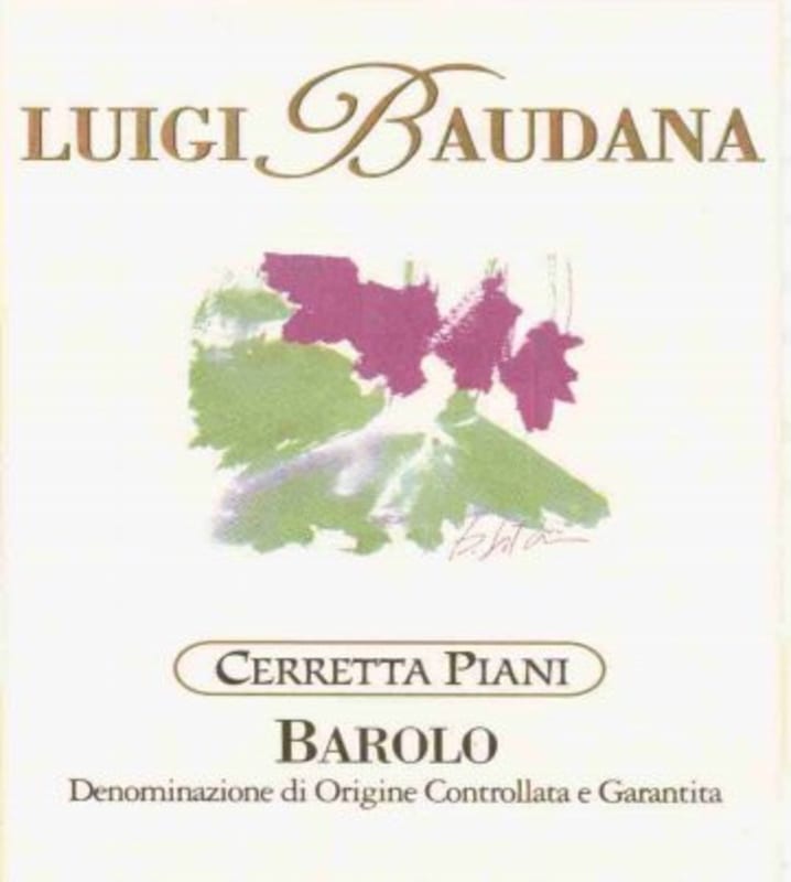 Luigi Baudana Barolo Cerretta Piani 2007 Front Label