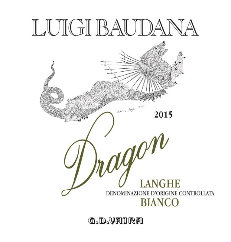 Luigi Baudana Langhe Bianco Dragon 2015 Front Label