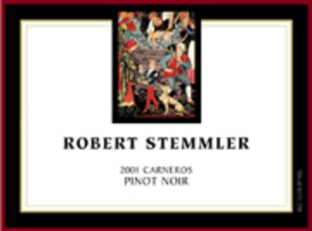 Robert Stemmler Estate Vineyard Pinot Noir 2001 Front Label