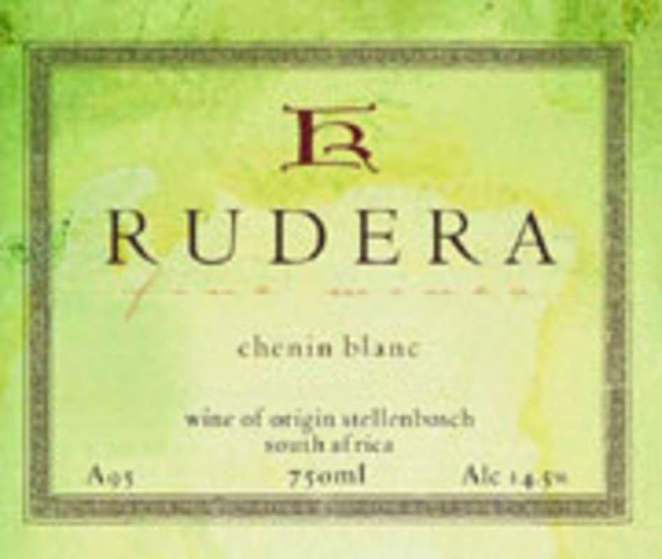 Rudera Chenin Blanc 2003 Front Label