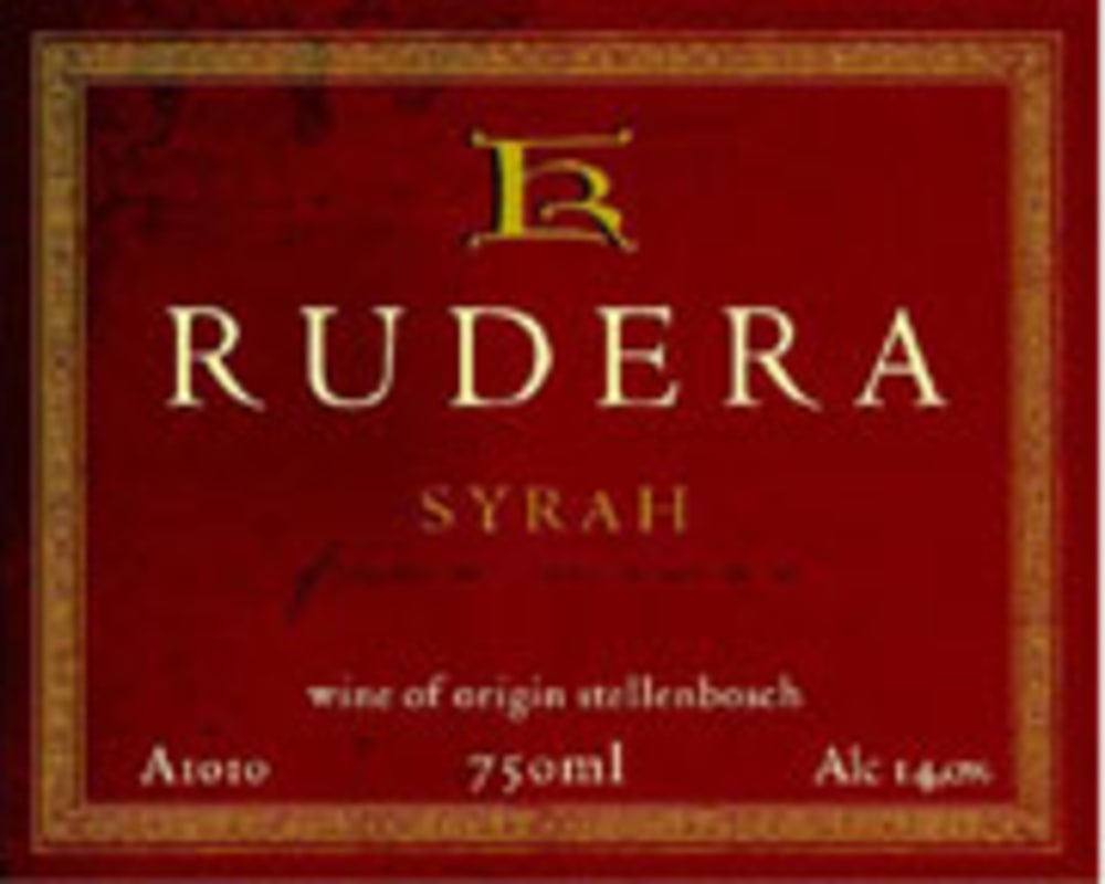 Rudera Syrah 2002 Front Label