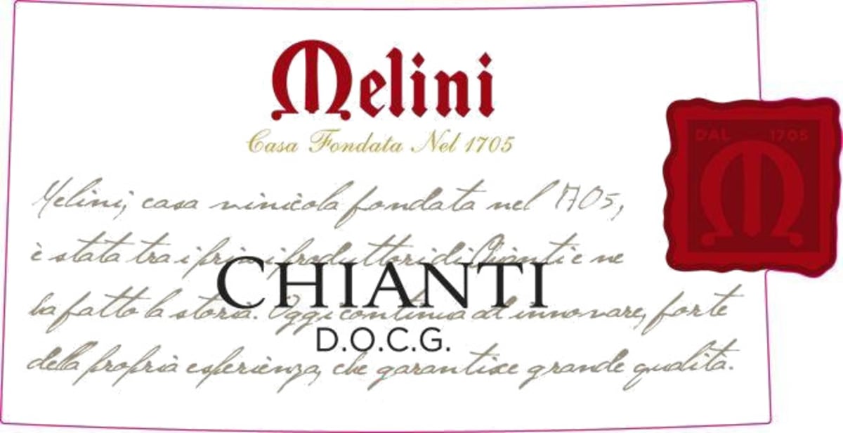 Fattorie Melini Chianti 2012 Front Label