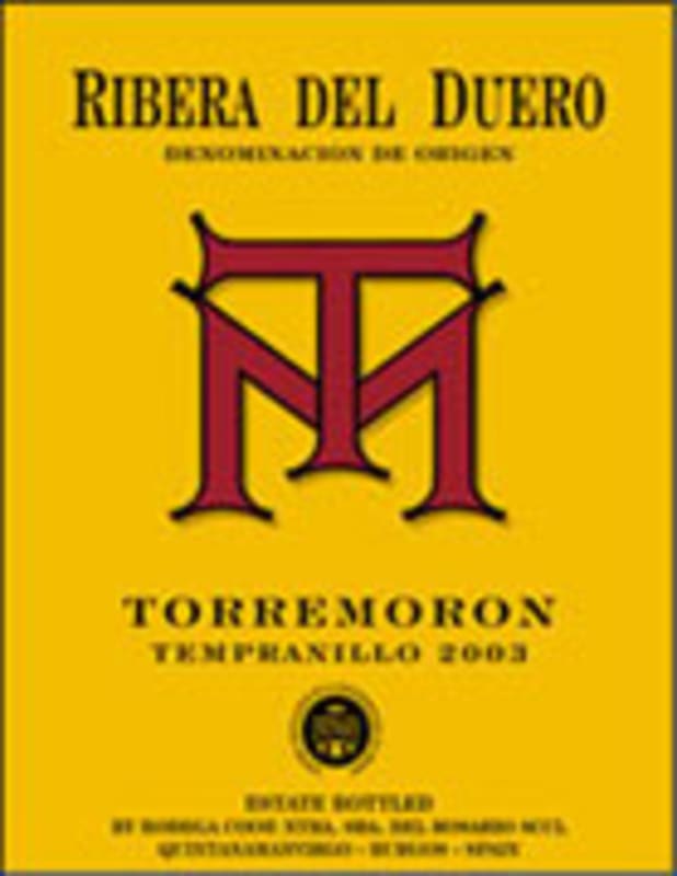 Vinos Torremoron Tempranillo 2003 Front Label