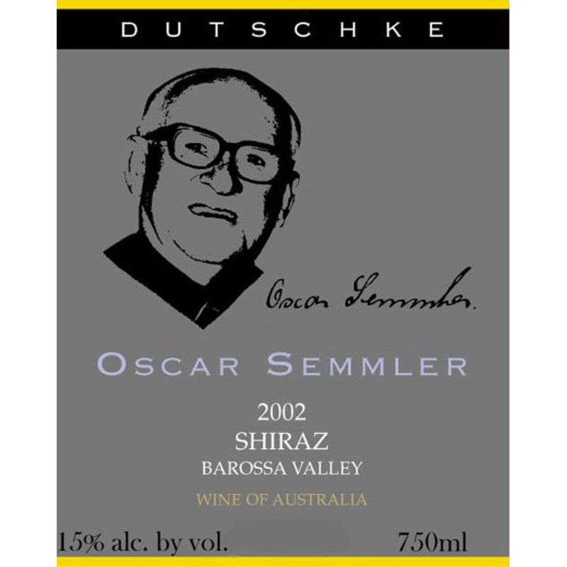 Dutschke Oscar Semmler Shiraz 2002 Front Label