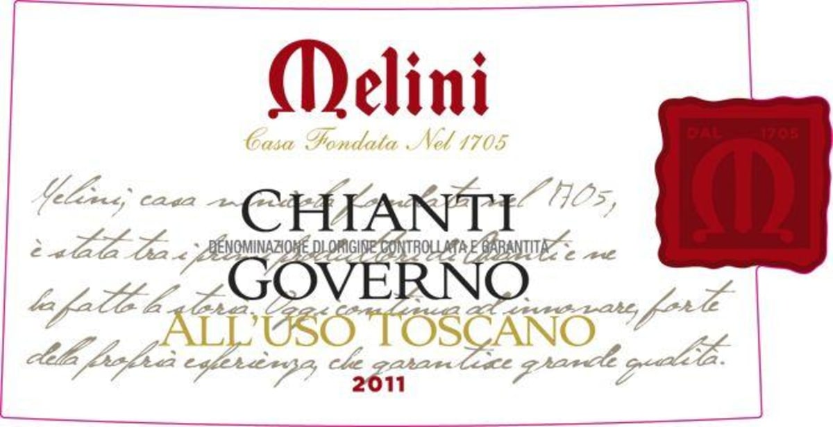Fattorie Melini Governo all Uso Toscano Chianti 2011 Front Label