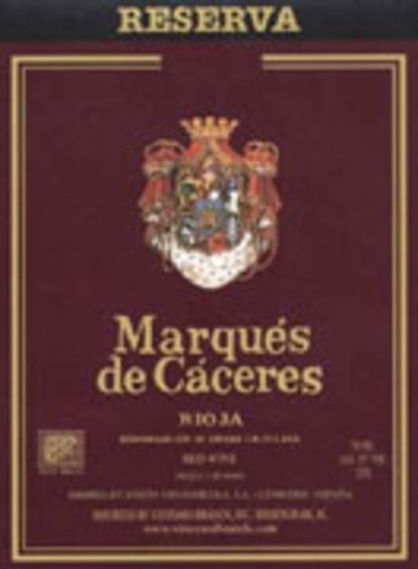 Marques de Caceres Rioja Reserva 1998 Front Label