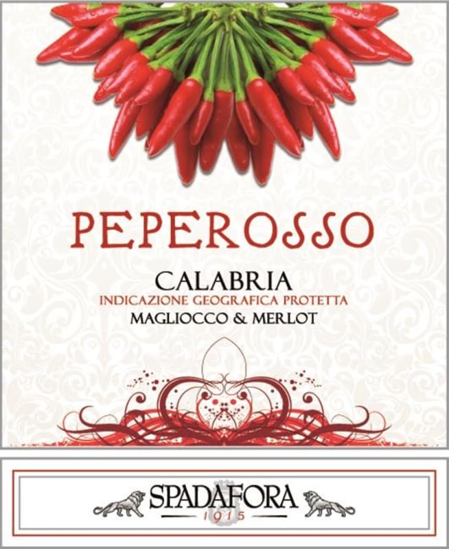 Spadafora Calabria Peperosso Rosso 2014 Front Label