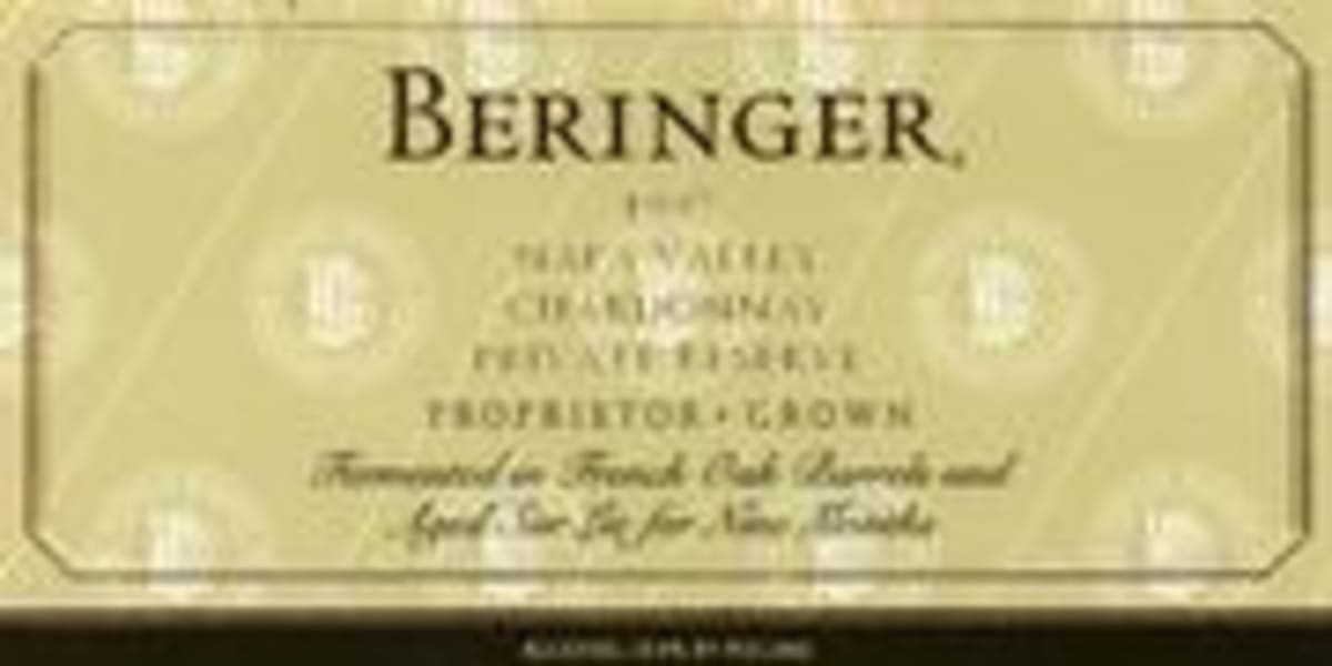 Beringer Private Reserve Chardonnay 1997 Front Label