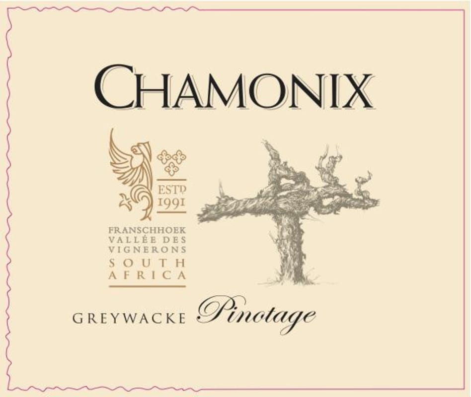 Chamonix Greywacke Pinotage 2013 Front Label
