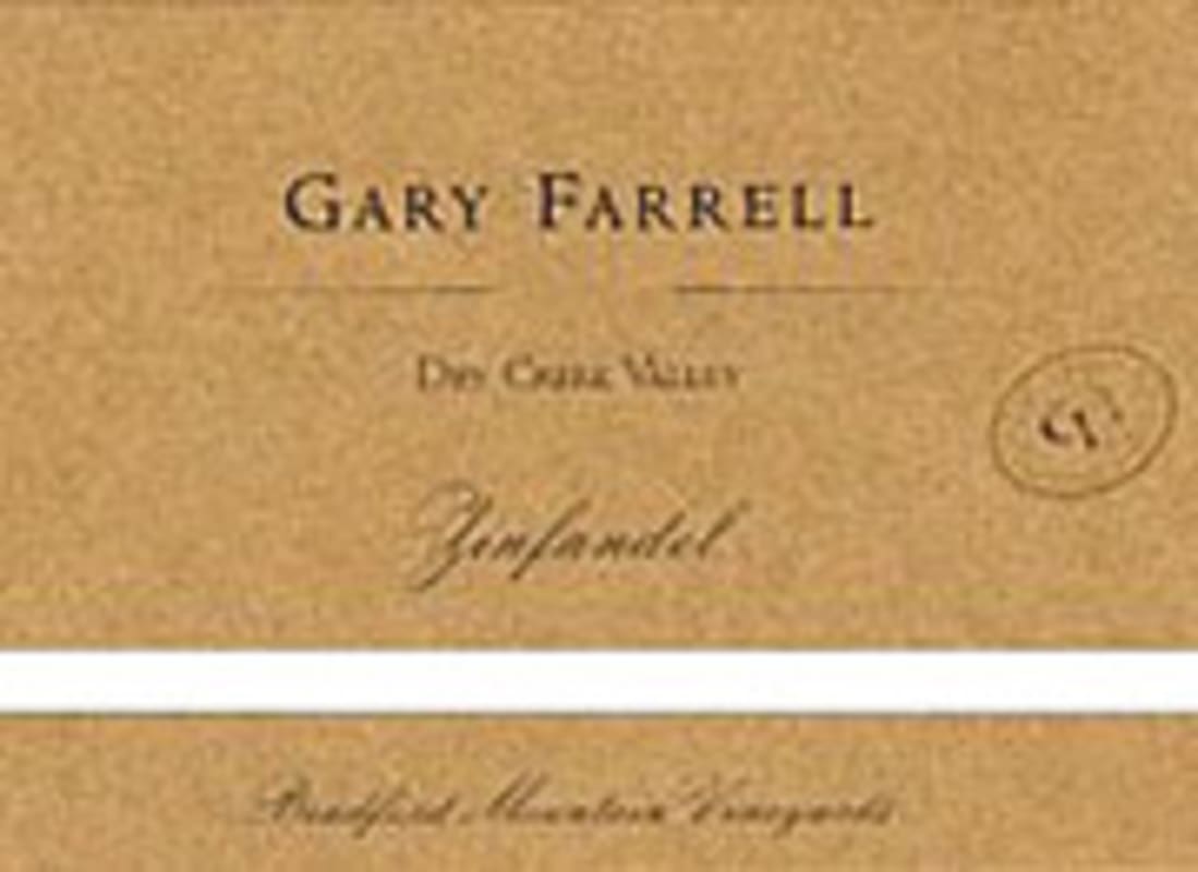 Gary Farrell Dry Creek Zinfandel 2003 Front Label