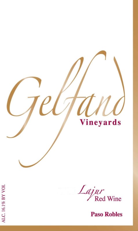 Gelfand Vineyards Lajur 2015 Front Label