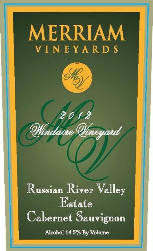 Merriam Vineyards Windacre Vineyard Cabernet Sauvignon 2012 Front Label