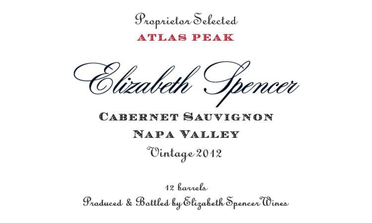 Elizabeth Spencer Cabernet Sauvignon 2012 Front Label