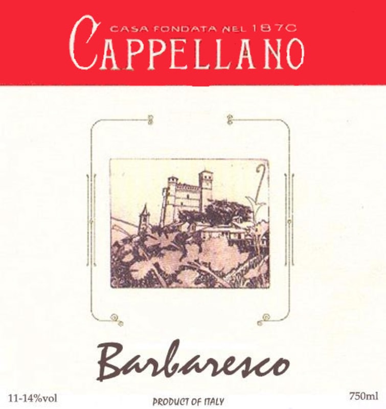 Cappellano Barbaresco 1996 Front Label