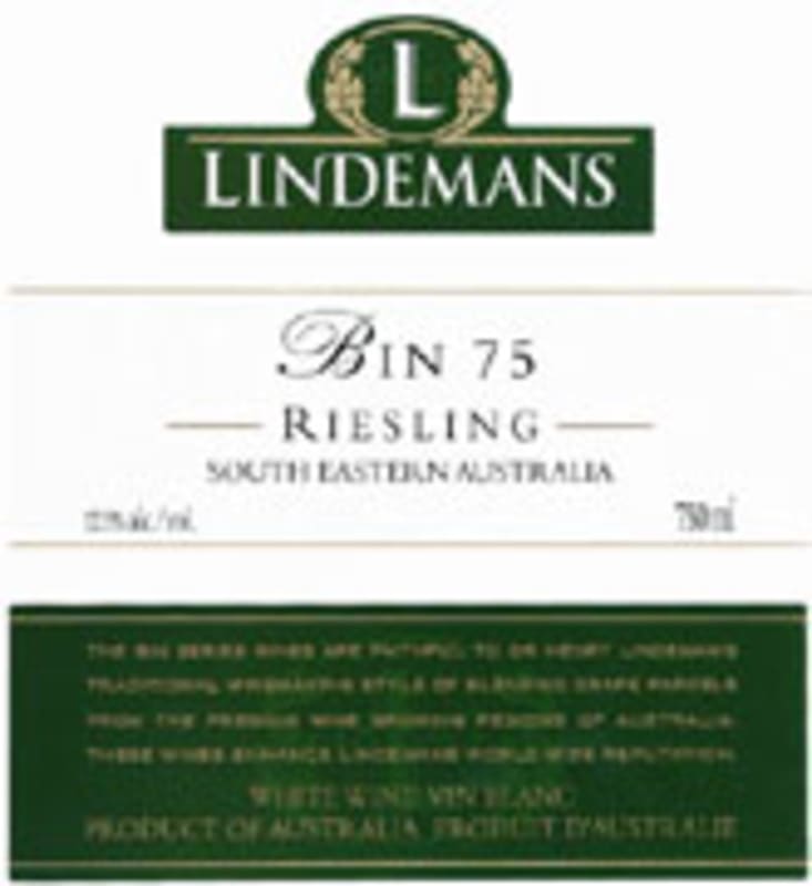 Lindeman’s Bin Series Bin 75 Riesling 2004 Front Label