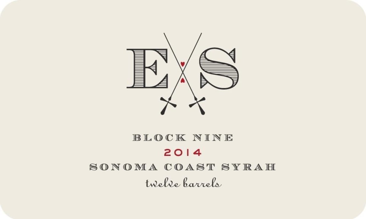 Elizabeth Spencer E x S Block Nine Syrah 2014 Front Label