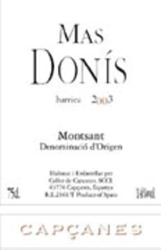 Mas Donis Mas Donis Barrica 2003 Front Label