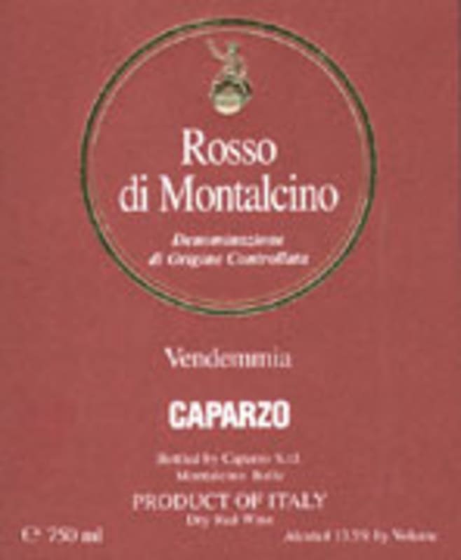 Caparzo Rosso di Montalcino 2002 Front Label