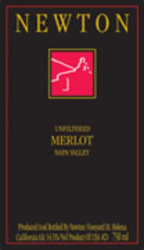 Newton Unfiltered Merlot 2001 Front Label