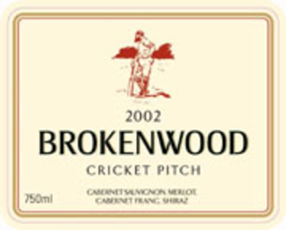Brokenwood Cricket Pitch Red 2002 Front Label