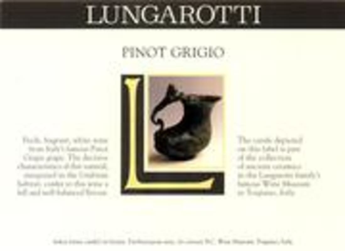 Lungarotti Pinot Grigio 1998 Front Label