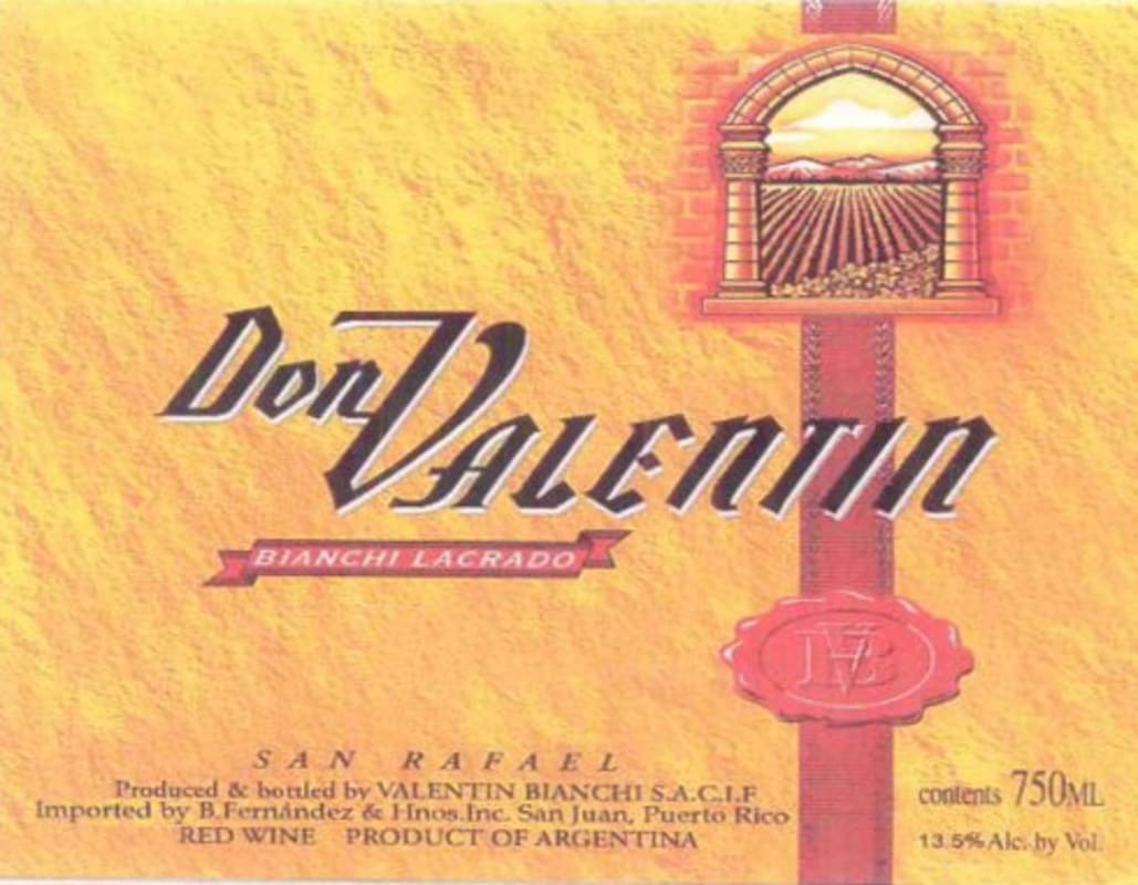 Elsa Bianchi Don Valentin Bianchi Lacrado 2005 Front Label