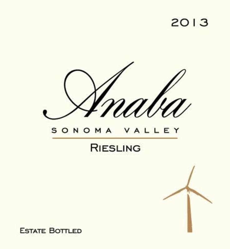 Anaba Estate Riesling 2013 Front Label