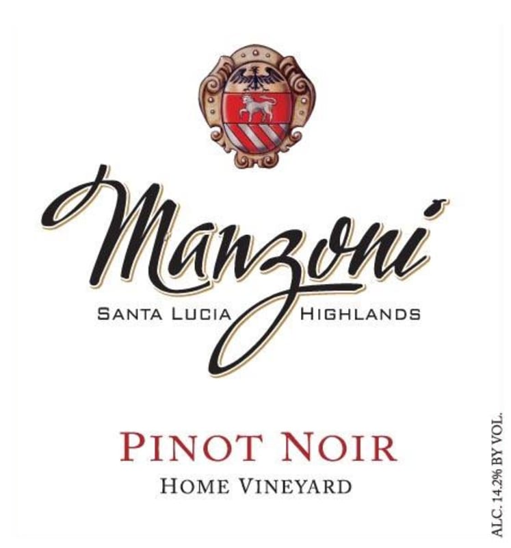Manzoni Home Vineyard Pinot Noir 2011 Front Label