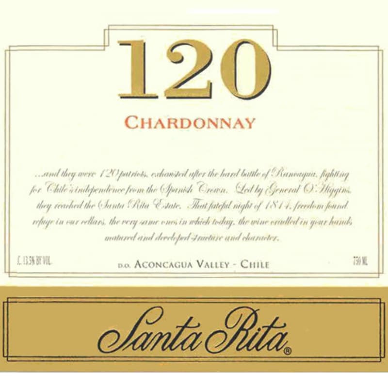 Santa Rita 120 Chardonnay 2005 Front Label