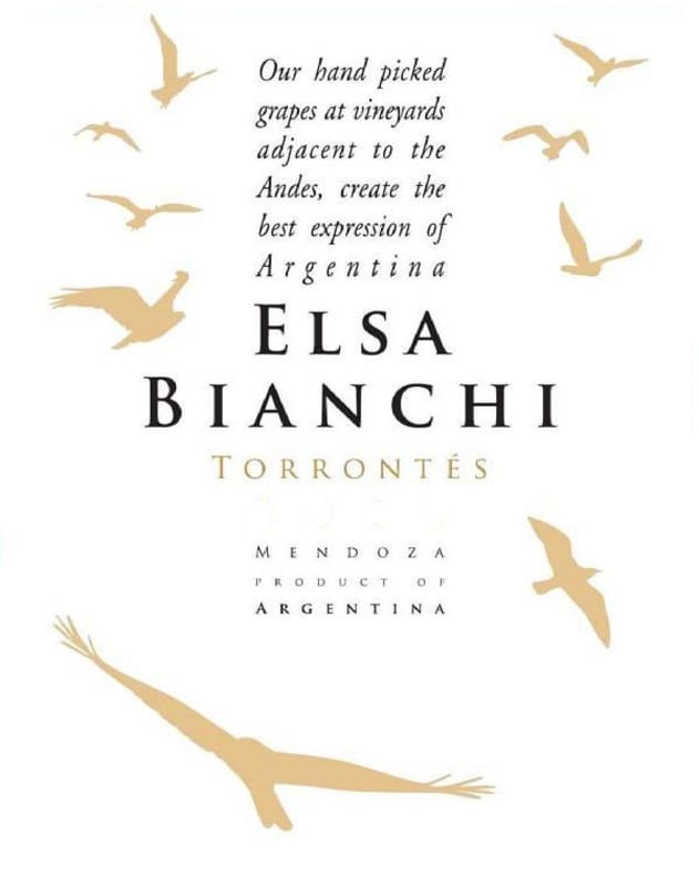 Elsa Bianchi Torrontes 2013 Front Label