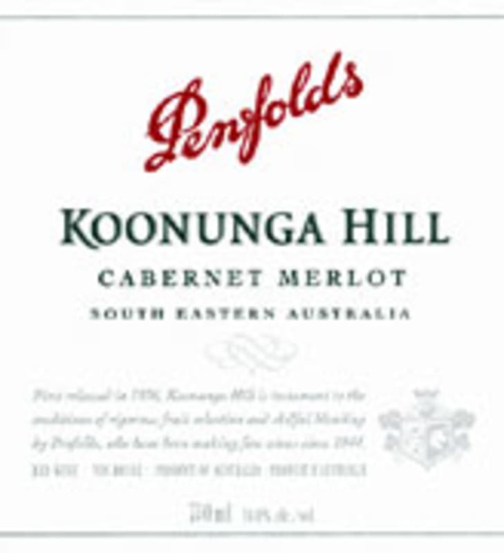 Penfolds Koonunga Hill Cabernet-Merlot 2003 Front Label
