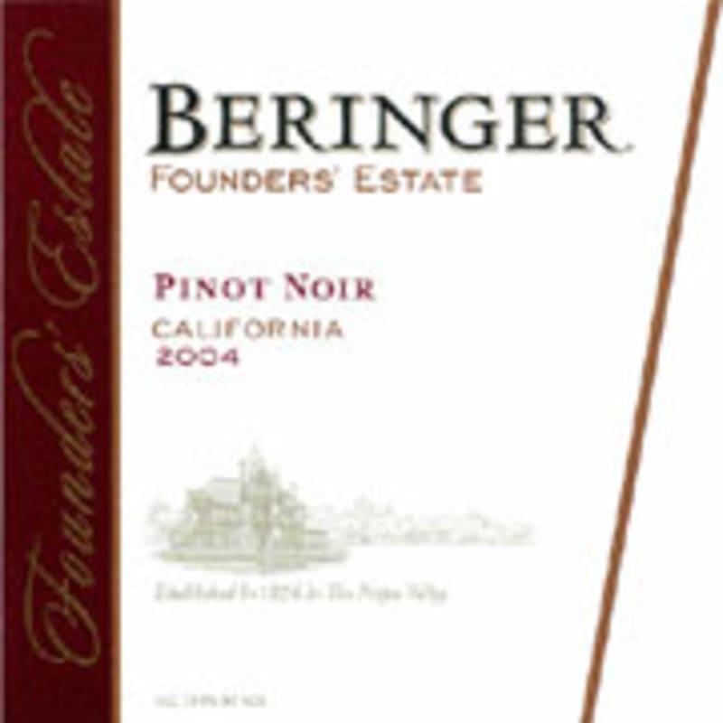 Beringer Founders Estate Pinot Noir 2004 Front Label