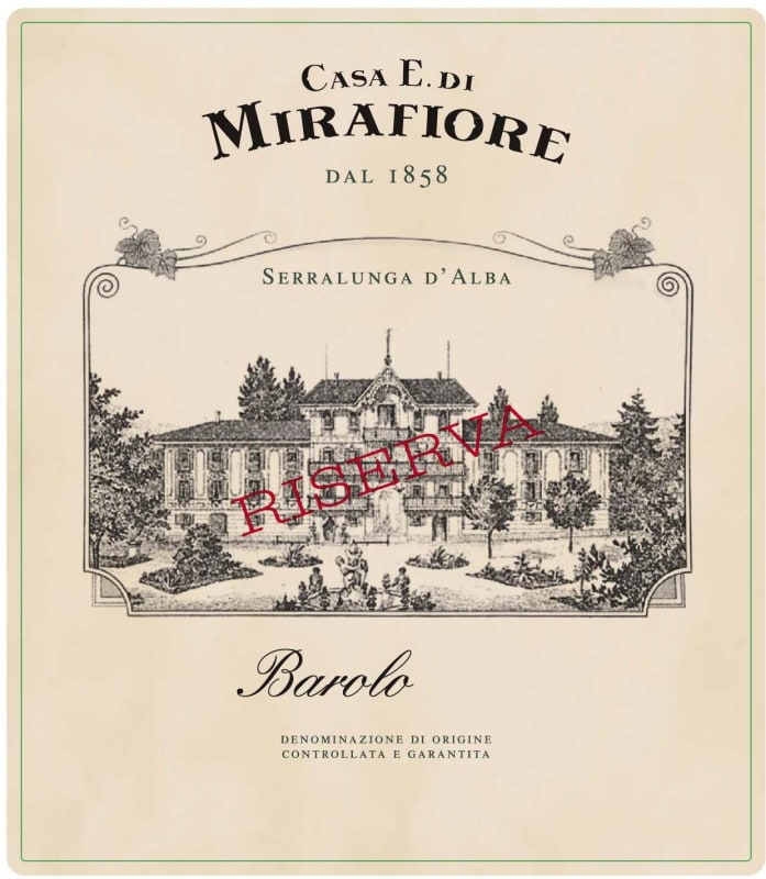 Mirafiore Barolo Riserva 2010 Front Label