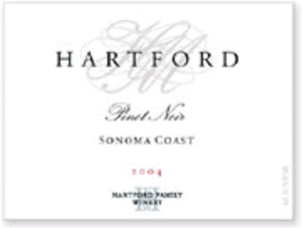 Hartford Sonoma Coast Pinot Noir 2004 Front Label