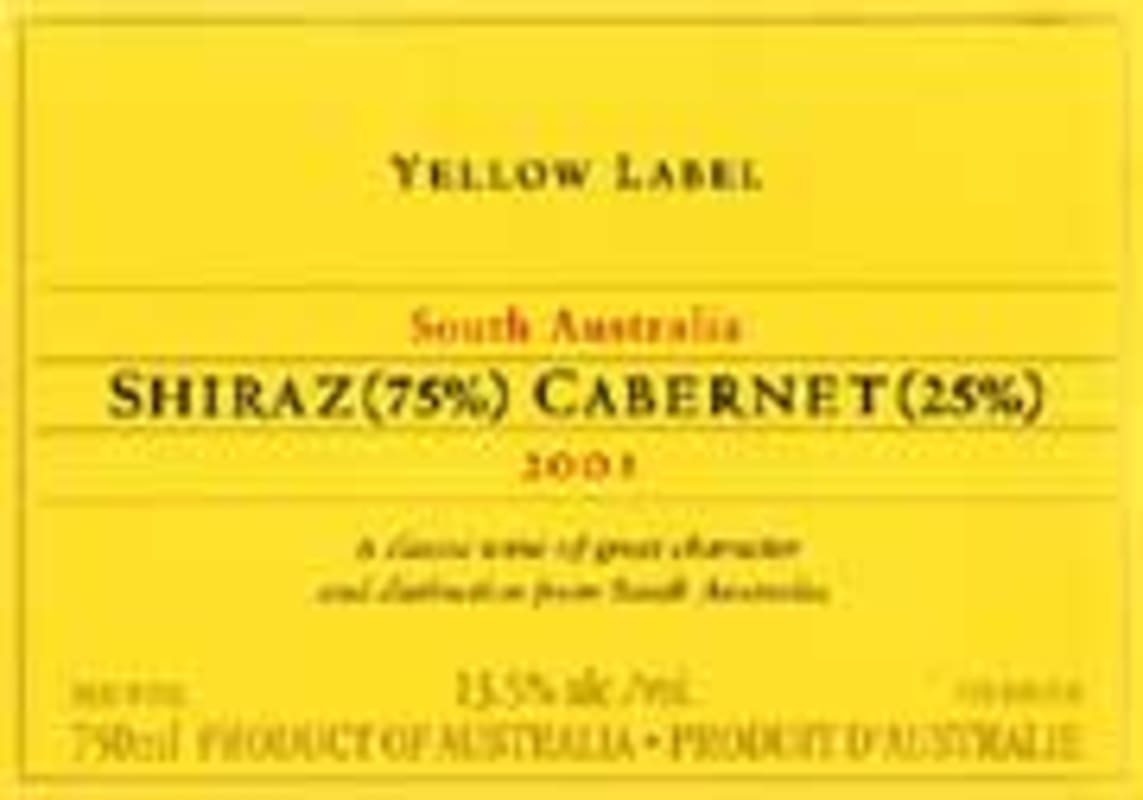 Wolf Blass Yellow Label Shiraz/Cabernet 2003 Front Label