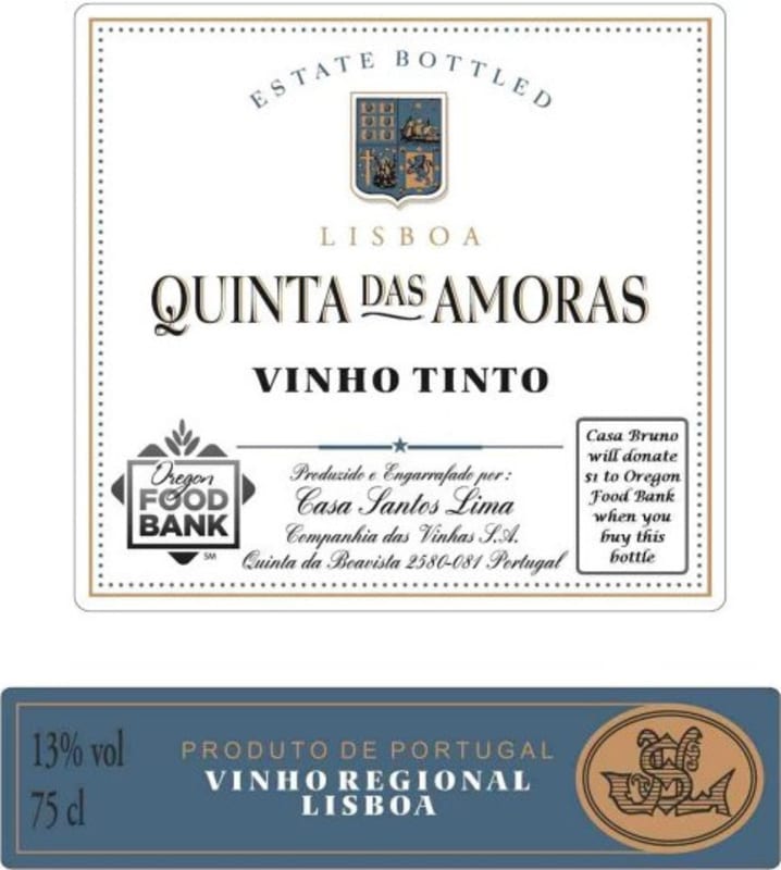 Casa Santos Lima Quinta das Amoras 2014 Front Label