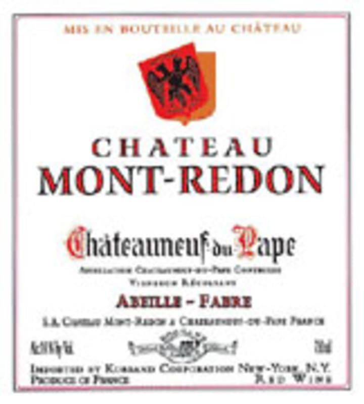 Chateau Mont-Redon Chateauneuf-du-Pape 2001 Front Label